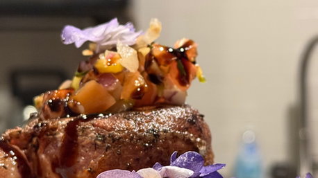 Bacon Wrapped Filet Mignon w/ Balsamic Glaze